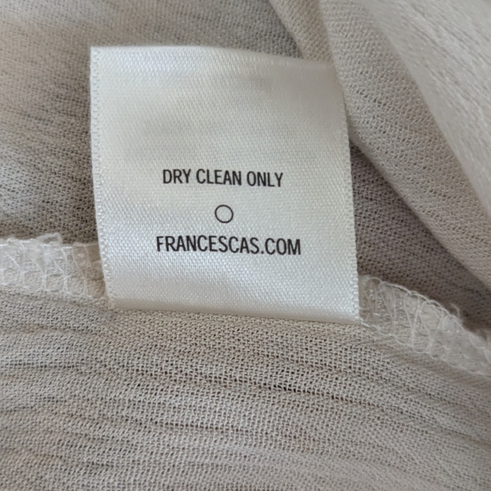 Francesca's Collections- Blue Rain Women's Ivory and Orange Boho Blouse,… - Picture 8 of 8